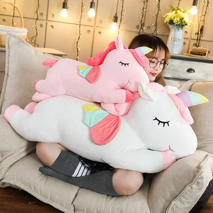 25cmKawaii Giant Unicorn Plush Toy Soft Stuffed Unicorn Soft Dolls Animal Horse Toys For Children Girl Pillow Birthday Gifts